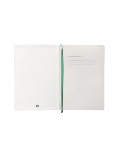 Cuaderno con gomilla antartik notes tapa blanda a5 hojas cuadricula gris y turquesa 80 hojas 80 gr fsc