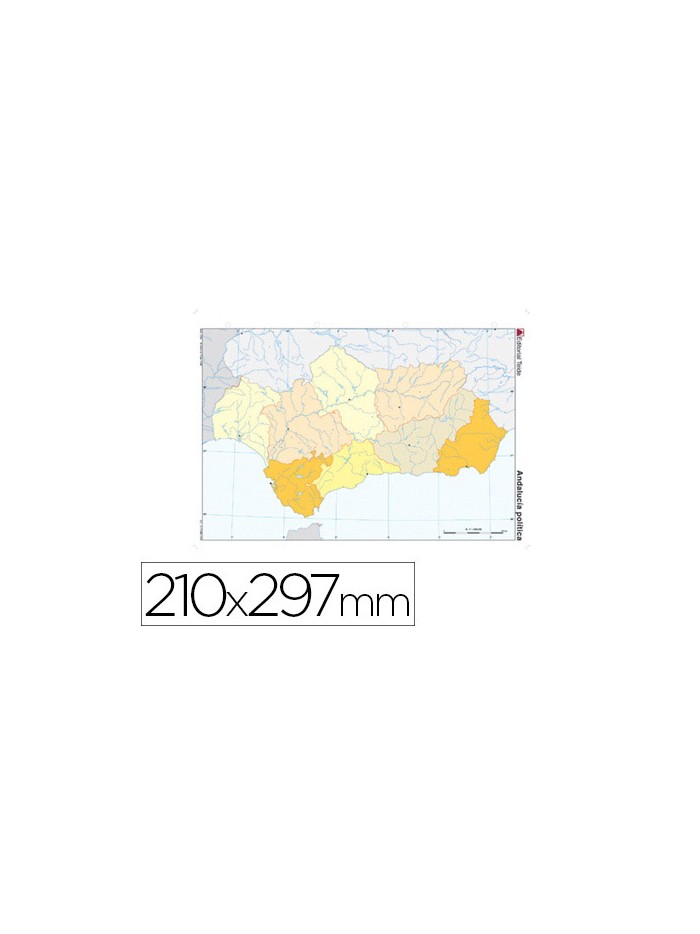 Mapa mudo color din a4 andalucia politico Mapa mudo color din a4 andalucia politico