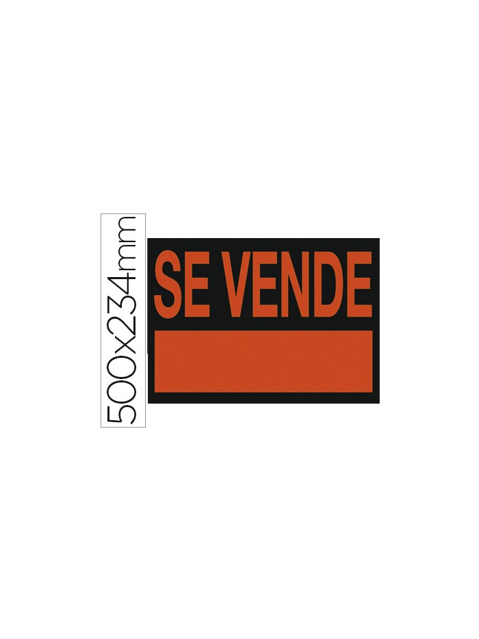 Cartel plastico archivo 2000 /'se vende/' rojo fluorescente 500x234 mm Cartel plastico archivo 2000 /'se vende/' rojo fluorescente 500x234 mm