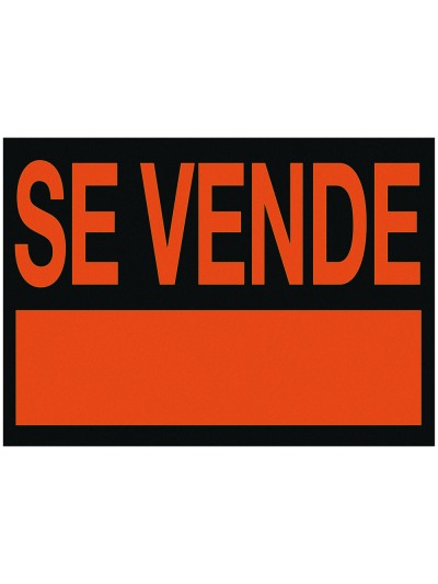 Cartel plastico archivo 2000 /'se vende/' rojo fluorescente 500x234 mm