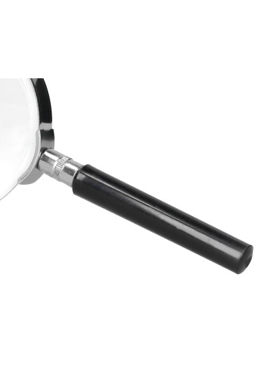 Lupa q-connect cristal aro metalico mango plastico negro 75 mm