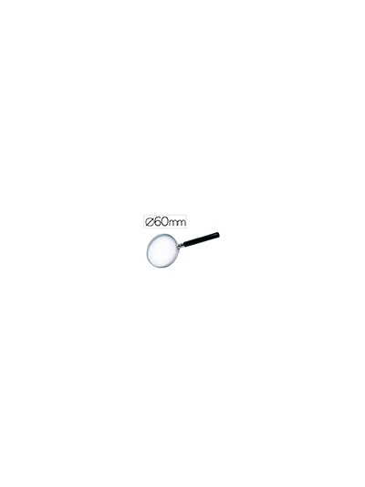 Lupa q-connect cristal aro metalico mango plastico negro 60 mm