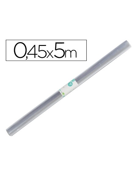Rollo plastico forralibros liderpapel 0,45x5 mt 70 mc