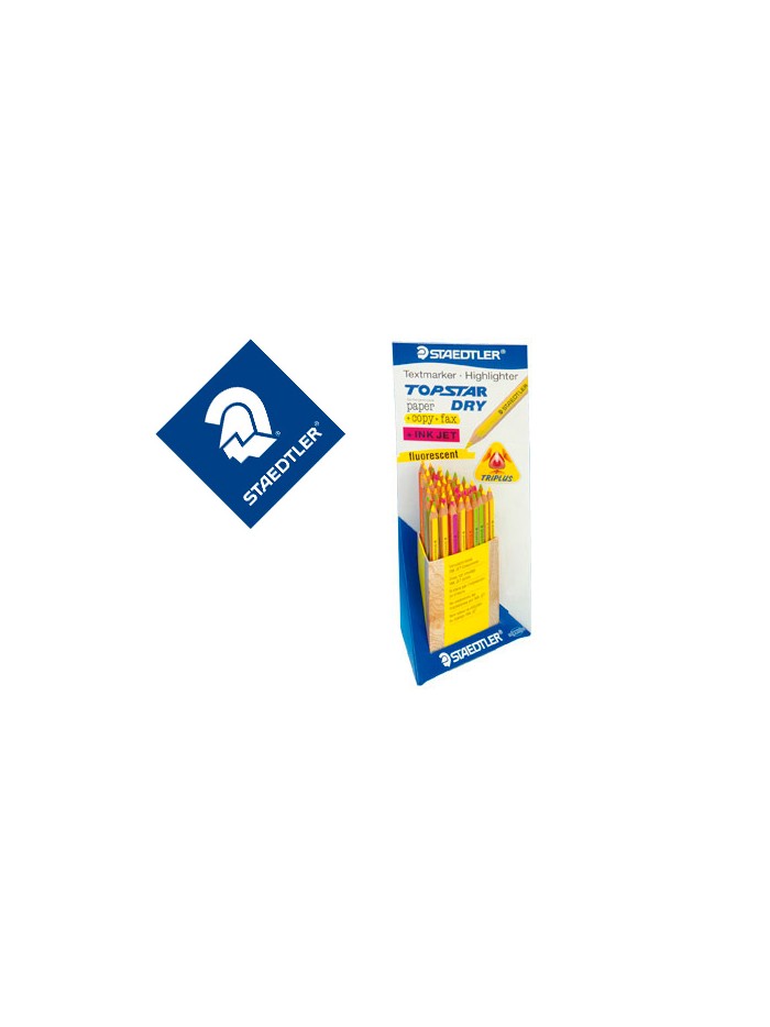 Lapices fluorescente staedtler top star expositor de 48 unidades colores surtidos Lapices fluorescente staedtler top star expositor de 48 unidades colores surtidos