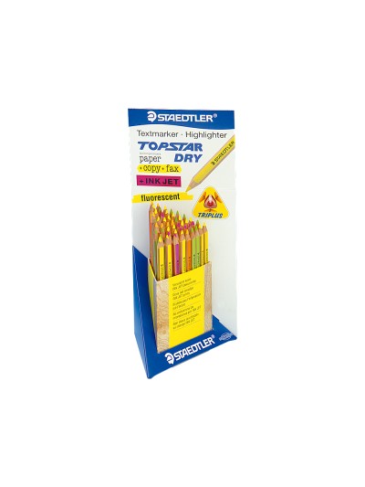 Lapices fluorescente staedtler top star expositor de 48 unidades colores surtidos