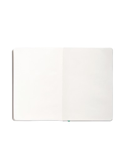 Cuaderno con gomilla antartik notes tapa blanda a5 hojas lisas gris y turquesa 80 hojas 80 gr fsc
