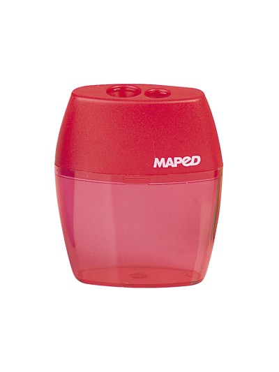 Sacapuntas maped plastico 2 usos con deposito expositor de 20 unidades