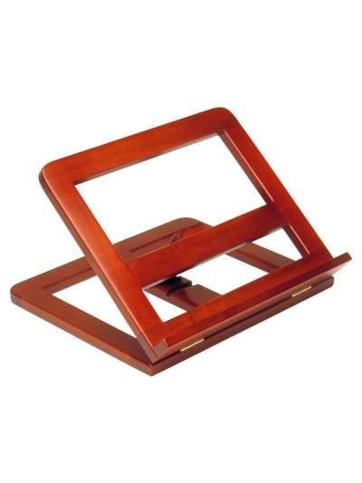 Atril sujetalibros q-connect madera color cognac 330x270x65 mm