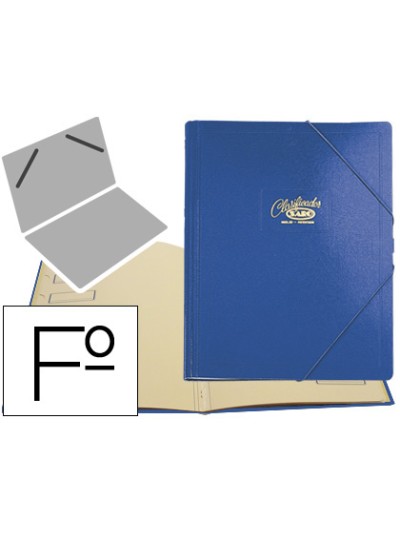 Carpeta clasificador carton compacto saro folio azul 12 departamentos