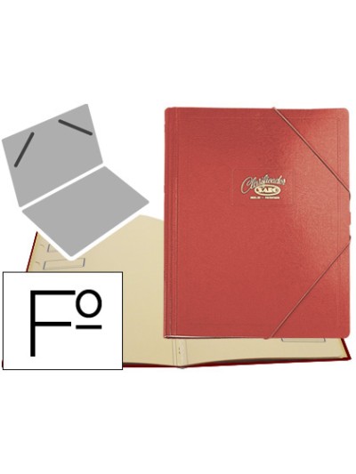 Carpeta clasificador carton compacto saro folio roja 12 departamentos