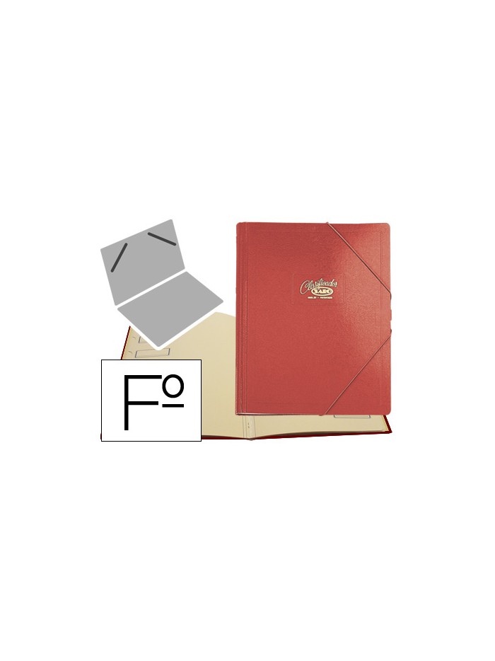 Carpeta clasificador carton compacto saro folio roja 12 departamentos Carpeta clasificador carton compacto saro folio roja 12 departamentos