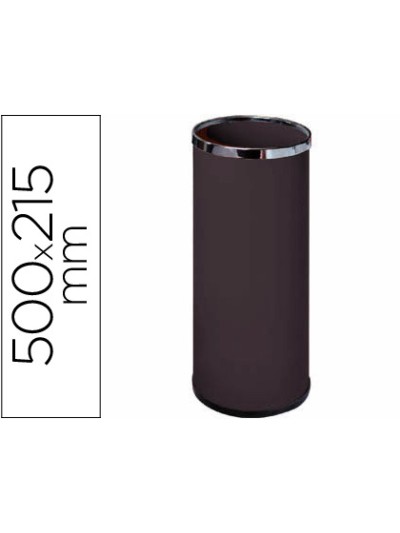Paraguero metalico 301 negro aros cromado 50x21,5 cm