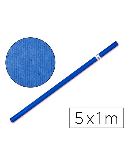 Papel kraft liderpapel azul rollo 5x1 mt