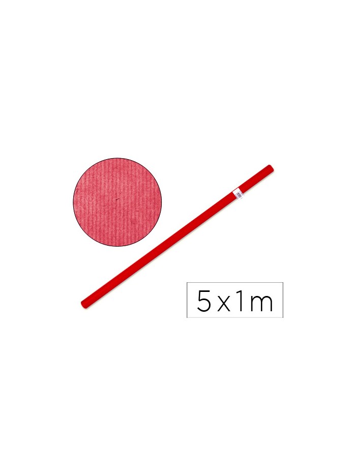 Papel kraft liderpapel rojo rollo de 5x1 mt Papel kraft liderpapel rojo rollo de 5x1 mt