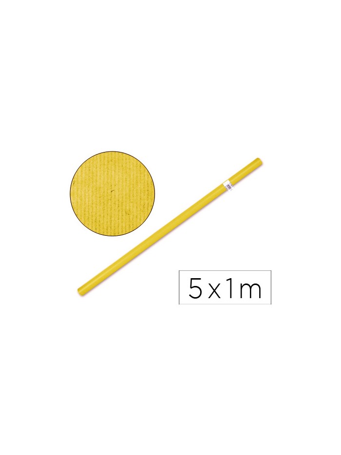 Papel kraft liderpapel amarillo rollo 5x1 mt