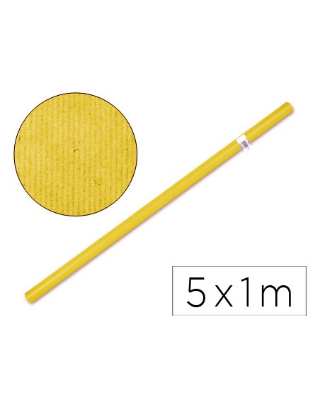 Papel kraft liderpapel amarillo rollo 5x1 mt