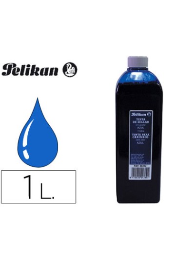 Tinta tampon pelikan azul bote 1 litro