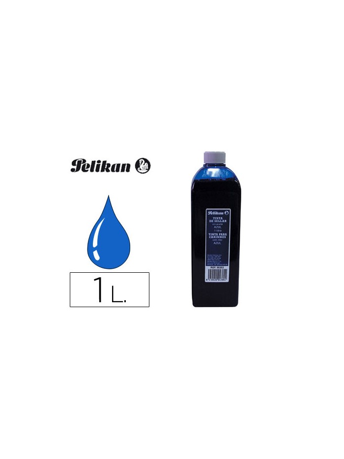 Tinta tampon pelikan azul bote 1 litro Tinta tampon pelikan azul bote 1 litro