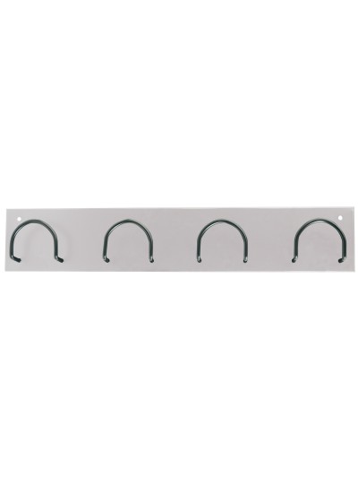 Perchero metalico 611 pared 4 colgadores color blanco 55x10x5 cm