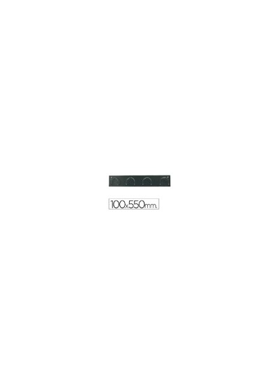 Perchero metalico 611 pared 4 colgadores color negro 55x10x5 cm