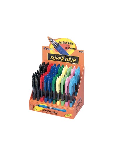 Boligrafo pilot super grip expositor de 60 unidades