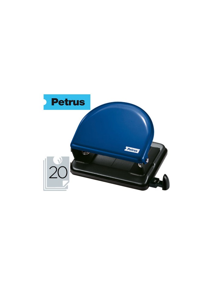 Taladrador petrus 52 azul capacidad 20 hojas Taladrador petrus 52 azul capacidad 20 hojas