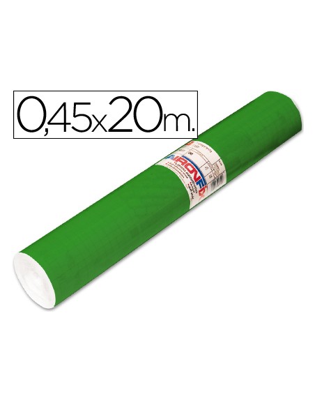 Rollo adhesivo aironfix unicolor verde brillo 67047 rollo de 20 mt