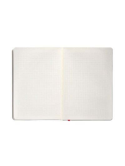 Cuaderno con gomilla antartik notes tapa blanda a5 hojas cuadricula negro y rojo 80 hojas 80 gr fsc