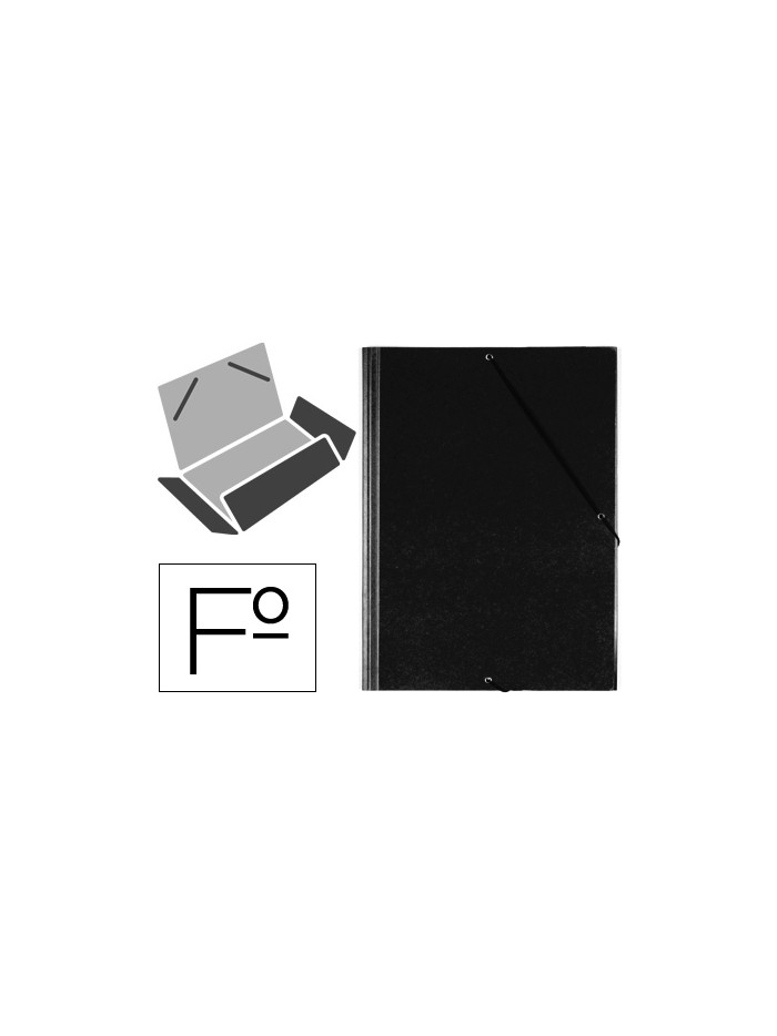 Carpeta gomas solapas plastico saro folio negra Carpeta gomas solapas plastico saro folio negra