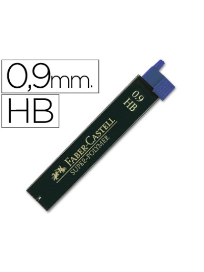 Minas faber grafito 9069 0,9 mm hb estuche de 12 minas