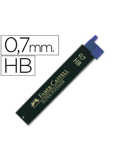 Minas faber grafito 9067 0,7 mm hb estuche de 12 minas