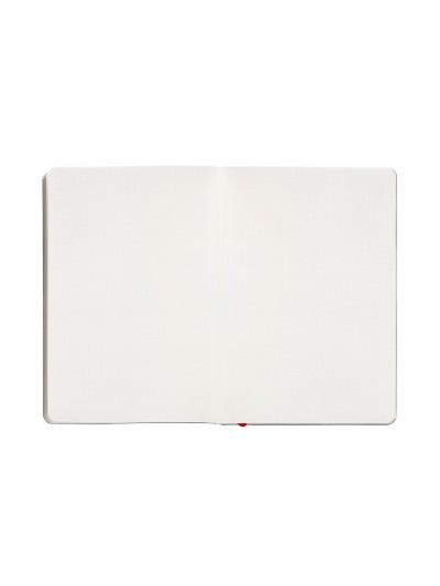Cuaderno con gomilla antartik notes tapa blanda a5 hojas puntos negro y rojo 80 hojas 80 gr fsc