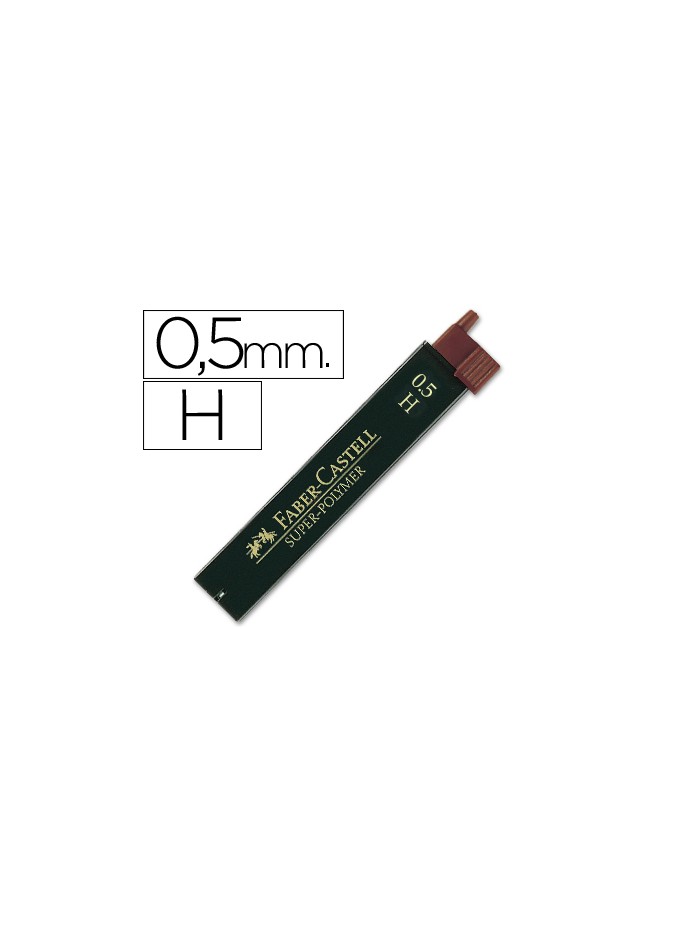 Minas faber grafito 9065 0,5 mm h estuche de 12 minas Minas faber grafito 9065 0,5 mm h estuche de 12 minas