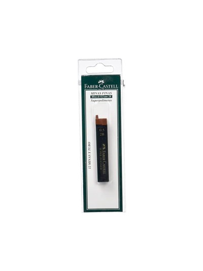 Minas faber grafito 9065 0,5 mm hb estuche de 12 minas