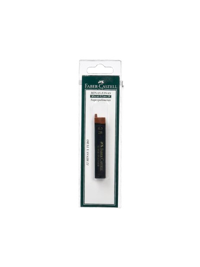 Minas faber grafito 9065 0,5 mm 2b estuche de 12 minas