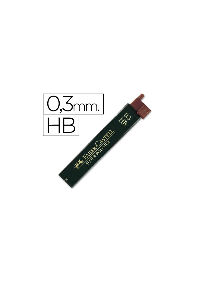 Minas faber grafito 9063 0,3 mm hb estuche de 12 minas Minas faber grafito 9063 0,3 mm hb estuche de 12 minas