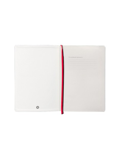 Cuaderno con gomilla antartik notes tapa blanda a5 hojas lisas negro y rojo 80 hojas 80 gr fsc