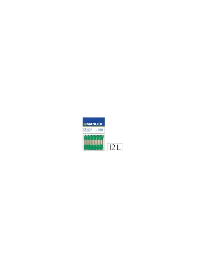 Lapices cera manley unicolor verde natural n.21 caja de 12 unidades