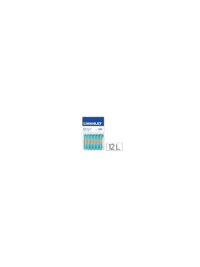 Lapices cera manley unicolor azul turquesa n.16 caja de 12 unidades