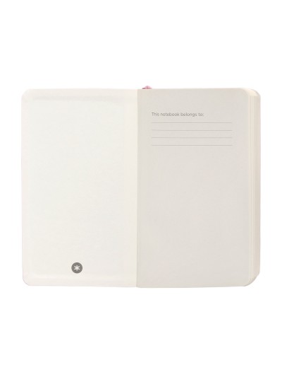 Cuaderno con gomilla antartik notes tapa blanda a6 cuadricula rosa pastel 100 hojas 80 gr fsc