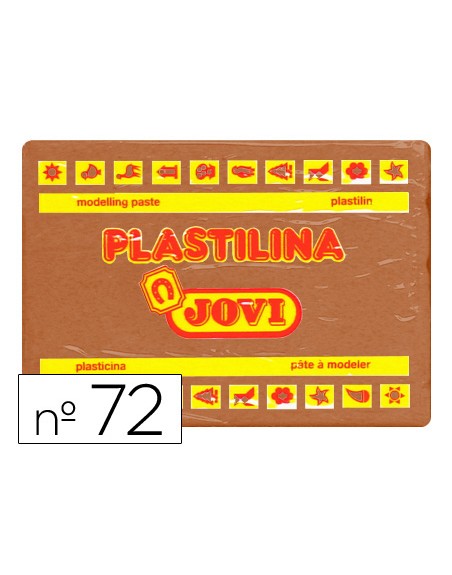 Plastilina jovi 72 marron unidad tamaño grande