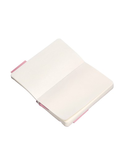 Cuaderno con gomilla antartik notes tapa blanda a6 hojas lisas rosa pastel 100 hojas 80 gr fsc