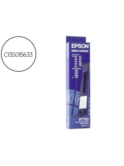 Cinta impresora epson lq-200 300 300c 300+ii 500 550570 570+ 580 800 850 870 1500 negra (7753)