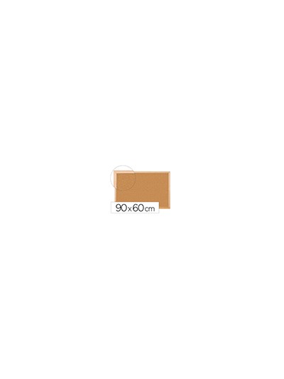 Pizarra corcho q-connect 90x60 cm marco de madera