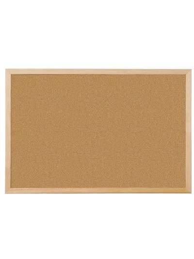 Pizarra corcho q-connect 60x40 cm marco de madera