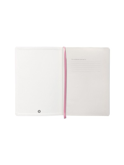 Cuaderno con gomilla antartik notes tapa blanda a5 hojas cuadricula rosa pastel 80 hojas 80 gr fsc