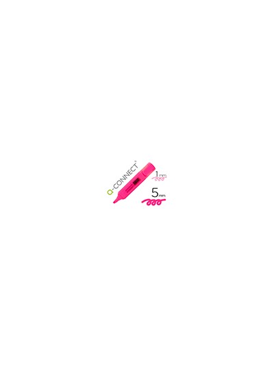 Rotulador q-connect fluorescente rosa punta biselada