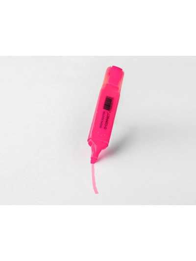 Rotulador q-connect fluorescente rosa punta biselada