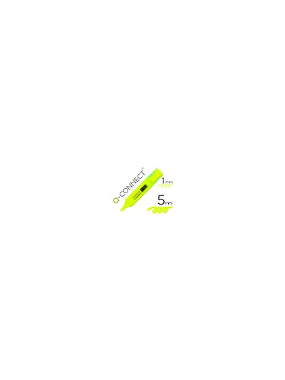 Rotulador q-connect fluorescente amarillo punta biselada