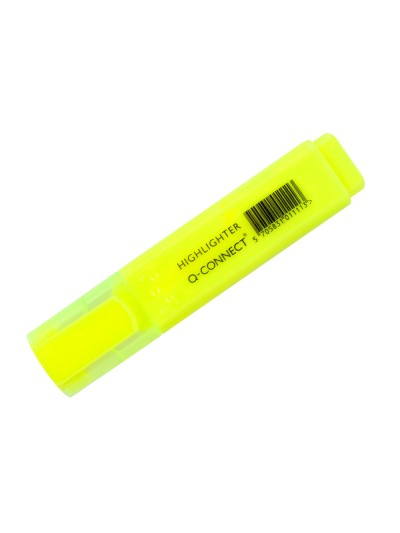 Rotulador q-connect fluorescente amarillo punta biselada